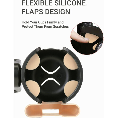 Suporte para copo e celular para carrinho de bebê com rotação de 360 graus, garante estabilidade da bebida no guidão (0,55-1,7 polegadas), 2