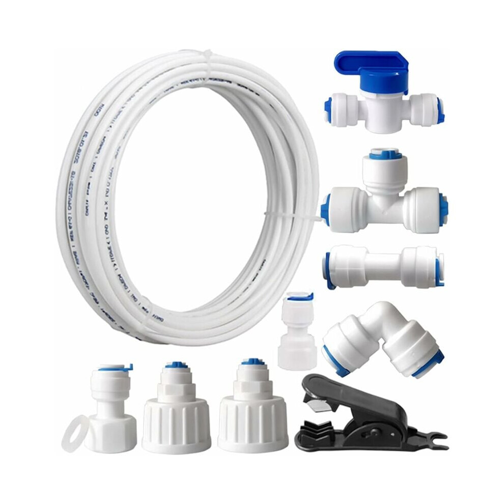 Water Tubing For Refrigerator Water Line, Nsf Certified, Reverse Osmosis System Compatible, Bpa Free, Non-Locking Clip Design, Aging Resistance, 15M 9060116695782
