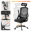 (Black)Ergonomic Office Chair with Headrest 7