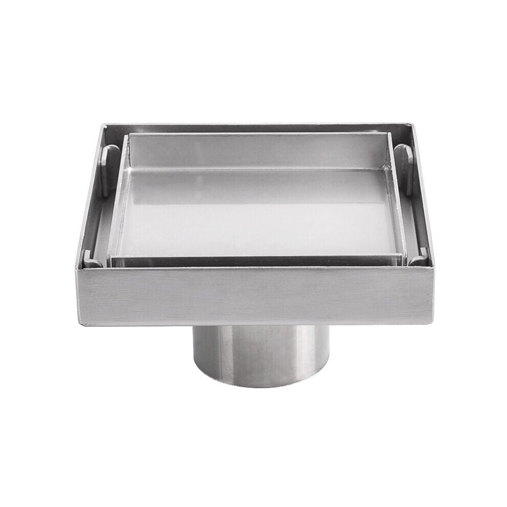 Square Shower Floor Drain, Innovative Invisible Design Sus 304 Stainless Steel Drainage Solution, High Flow Capacity For Bathroom Kitchen 9060116698769