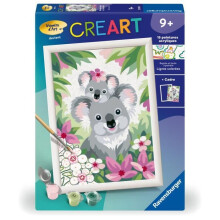 CreArt Kids 18x24cm Mama Koala und ihr Baby, Malen nach Zahlen Set Art Nummer, Ab 9 Jahren, 25833, Ravensburger