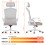 (Grey)Ergonomic Office Chair with Headrest 5