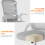 (Grey)Ergonomic Office Chair with Headrest 8