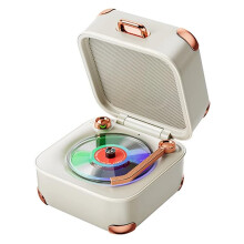Mini Classic Retro Bluetooth Speaker Vinyl Record Player Style Fidelity Sound Compact Size Color Atmosphere Light