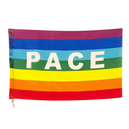 Bunte Friedensflagge aus Polyester, pazifistische