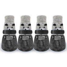 4PCS Haustiersocken Anti-Rutsch-wasserdichte