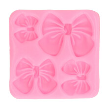 Sløjfe Fondant Chokoladeform Silikone Non-stick Fleksibel Kagedekorationer Cupcake Topper Værktøj Genanvendeligt Bageudstyr Til Fødselsdag