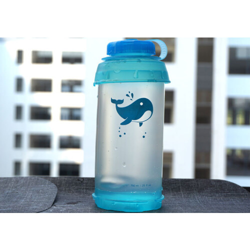 Protein Shake Companion, Μπλε Πτυσσόμενο Μπουκάλι Νερού 750ml με Ανθεκτικό στις Λειαντικές