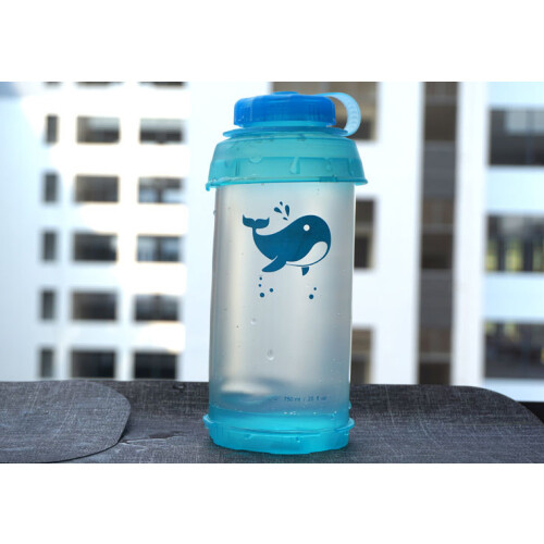 Protein Shake Companion, Μπλε Πτυσσόμενο Μπουκάλι Νερού 750ml με Ανθεκτικό στις Λειαντικές 1