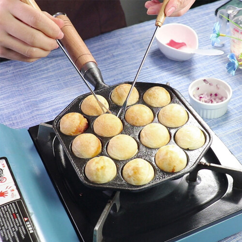Takoyaki Baking Pan 12 Cavities Barbecue Plate Cooking Tools 2
