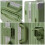 Living And Home 20 Inch Aluminum Frame Hardside Suitcase, Green 5