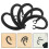 10Pcs Rubber Earpiece Hooks 6Mm 7Mm Black Adjustable For Headphones 9