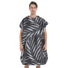 Changing Towel Robe for Women Men, Double-Sided Fleece Quick Dry Surf Poncho with Hood, Snap-On Privacy Oversized Hood for Wetsuit Changing, Multi-Sea