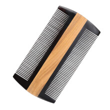 Wooden Hair Comb For Men And Women Ox Horn DoubleEdged Scalp Massager Dandruff Relief