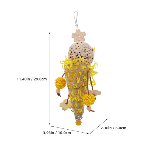 3Pcs Mastigáveis Para Papagaios: Brinquedo Suspenso De 1