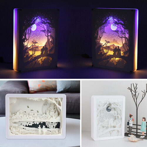 Papercut Light Box 3D LED Papierschnitzlampe 1
