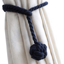 Embrasses de rideaux à longueur réglable pour une installation facile, embrasses décoratives en polyester tissé à la main protégeant le mur