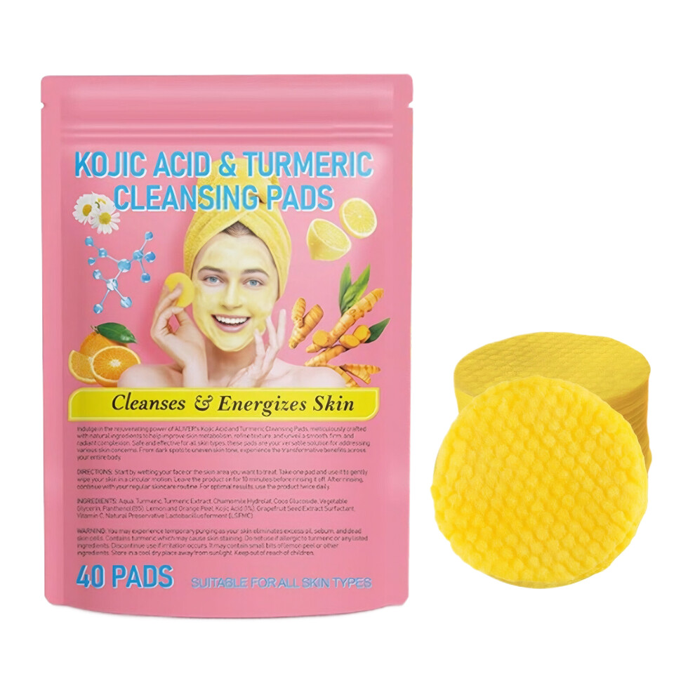 (40pcs) Turmeric Pore Cleansing Sponge For Clear And Smooth Skin Making