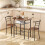 Homcom HOMCOM 3-Piece Bar Table Set 2 Stools Industrial Dining Room W/ Storage Shelf 1