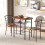 Homcom HOMCOM 3-Piece Bar Table Set 2 Stools Industrial Dining Room W/ Storage Shelf 10