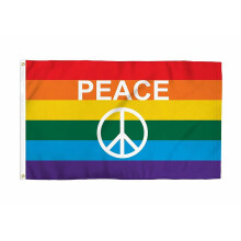 Bunte Friedensflagge, Polyester-Banner,