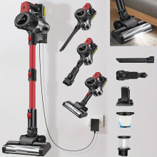 (cordless stick vacuum cleaner) 550W 45KPA Cordless Vacuum Cleaner 3 IN 1, Cordless Upright Handheld Stick Vacuum With 2pcs Rechargeable Lithium, LED