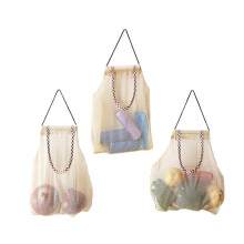 Sacos de malha ecológicos, multiuso e duráveis para o uso diário, organizadores de vegetais leves e dobráveis, ideais para viagens e para casa.