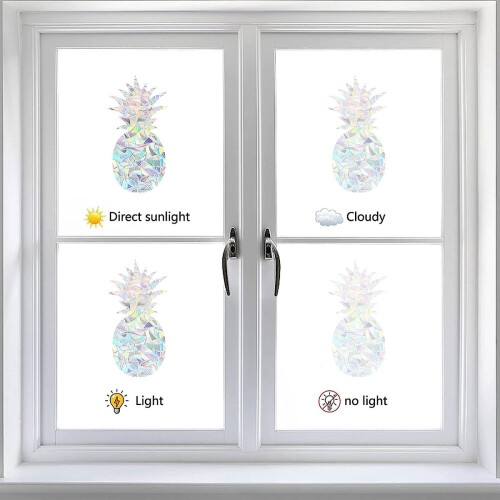 Αυτοκόλλητα παραθύρων Suncatcher με μοτίβο ανανά, μη κολλητικό βινύλιο που 2