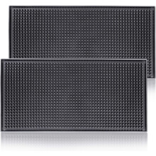 Barmatte mit elegantem Design, leicht zu reinigen, für Bars, Kaffeemaschinen, Küchen, Esstische, Friseursalons, Katzenklo-Matten (2er-Pack)