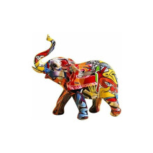 Decorațiune pentru desktop, sculptură avansată în rășină cu elefant, design vintage și elegant modern