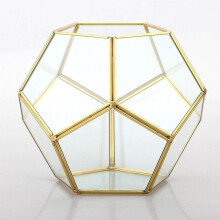Geometrisches Pflanzenterrarium – die perfekte Geschenkidee für Pflanzenliebhaber, die sich kreative Dekoration wünschen.