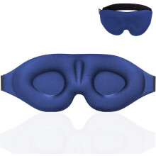Ungestörte Träume, druckfreie Schlafmaske mit 3D-Konturdesign, anpassbar an jede Kopfform, weichem, atmungsaktivem Material, blockiert Licht