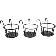 Cesti sospesi in acciaio resistente, eleganti portavasi artistici per la decorazione di piante da esterno su balconi e balconi, impermeabili e