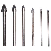 Foret à carrelage à tête triangulaire, performance fiable et constante, lot de 6 forets à pointe en carbure d'alliage dur pour carrelage