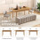 ELECWISH Expandable Dining Table 120-160cm Kitchen Desk 4
