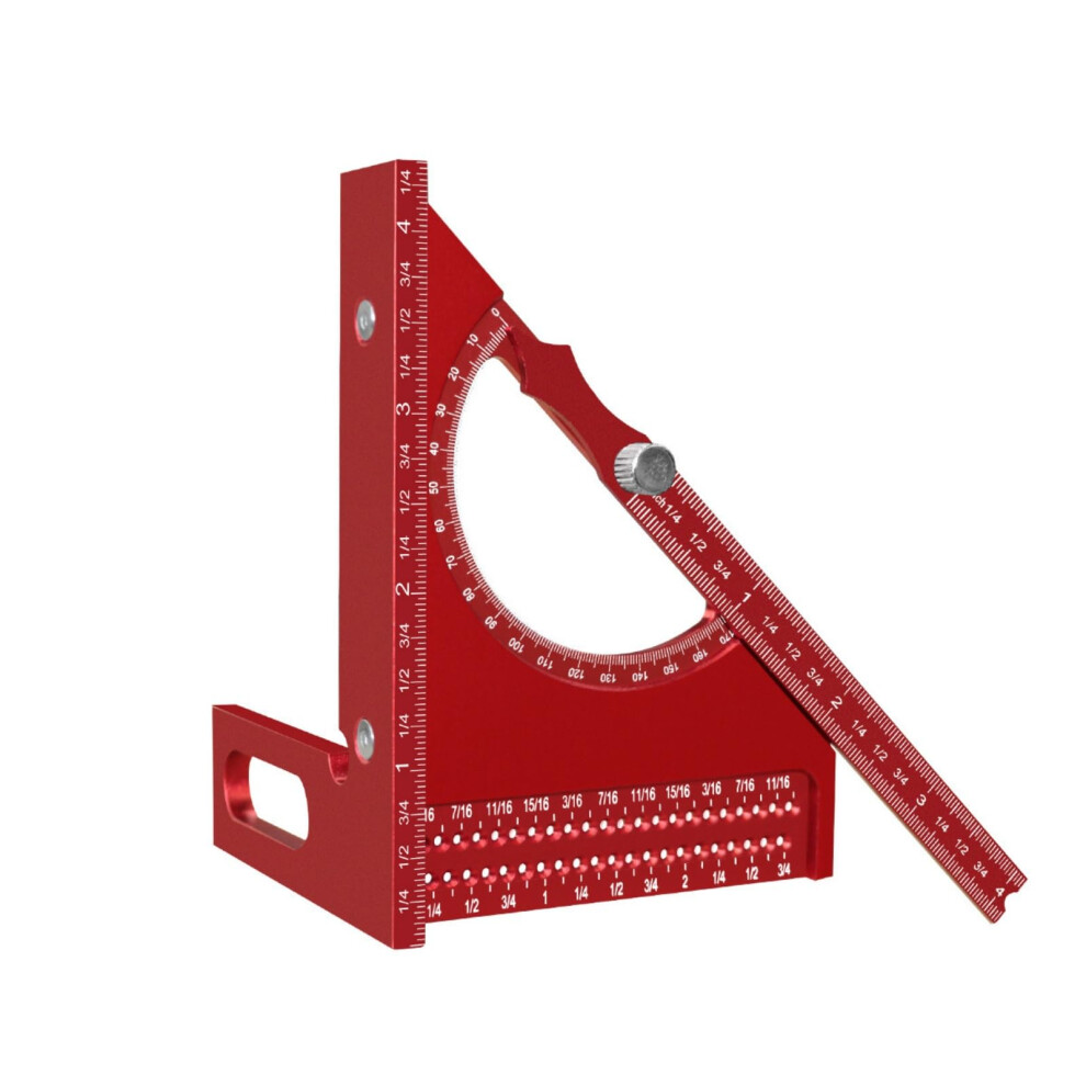Aluminum Alloy Carpentry Protractor 180Degree Adjustable Angles Tool For Woodworking And Construction 9323874328980