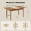 ELECWISH Expandable Dining Table 120-160cm Kitchen Desk 5