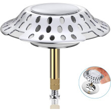 Filtre à cheveux de baignoire de haute qualité, bouchon de baignoire universel pour une installation facile, micro-perforations précises pour une