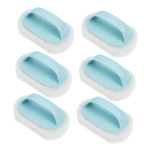 BBQ Cleaning Brush Set 6Piece Oval Grill Rack Scrubbers Oil Remover Lightweight For Barbecue And Kitchen Use