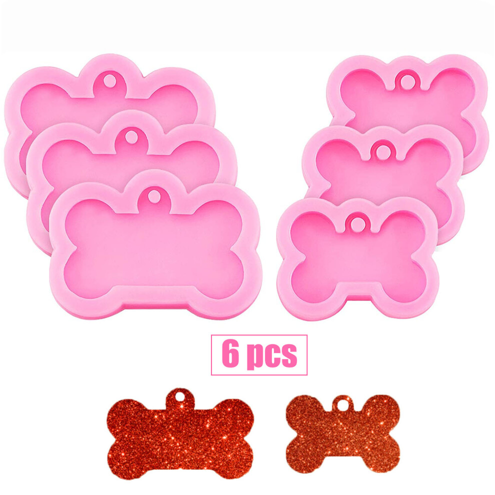 Silicone Mold For Shiny Bone Shape Tag, Dog Bone Shape Handmade Keychain Resin Craft Mold For Diy Crafts Making And Candle Art 9155353352267