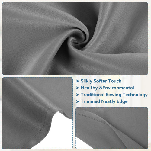 (Gray) Blackout Curtain Made With Polyester For Durability And Lightweight 1