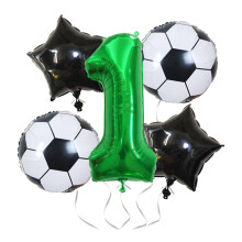 Decorațiuni pentru petrecere de ziua de naștere cu fotbal, accesorii reutilizabile pentru petrecere, baloane din folie de aluminiu pentru petrecere