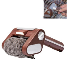 Electric Grill Cleaner Cordless Bristle BBQ Brush With LED Light 350 RPM Stainless Steel Roller Outdoor Cleaning