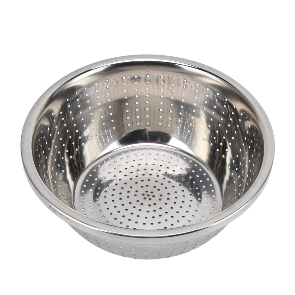 Easy To Clean Stainless Steel Strainer, Microporous Colander With Evenly Distributed Drain Holes For Fast Water Removal, Versatile Purpose Rustproof K 9155353460573