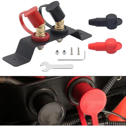 Battery Relocation Kit IP67 Waterproof Jumper Post Set with Brass Terminals and Secure Mounting 1
