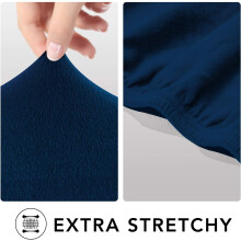 Housse de canapé deux places en spandex, antidérapante et douce, avec élastique de protection pour le dessous, et fixations en mousse