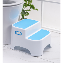 Two Step Stool For Kids, Promotes Independence In Potty And Oral Hygiene, Slip-Resistant Surface Ensures Safety, Non-Toxic Blue Polypropylene Constru