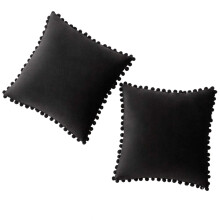 Pernă de canapea împodobită cu pompoane pentru interioare elegante, huse decorative din catifea moale, fermoar invizibil pentru îngrijire