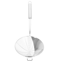 Stainless Steel Pasta Strainer Spoon With HeatResistant Handle, Colander For Spaghetti Vegetables Oil Draining