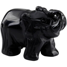 Sculptură în cristal, elefant din cuarț roz pentru meditație cu piatră Chakra, decor figurină Reiki vindecătoare, gardian de bucătărie